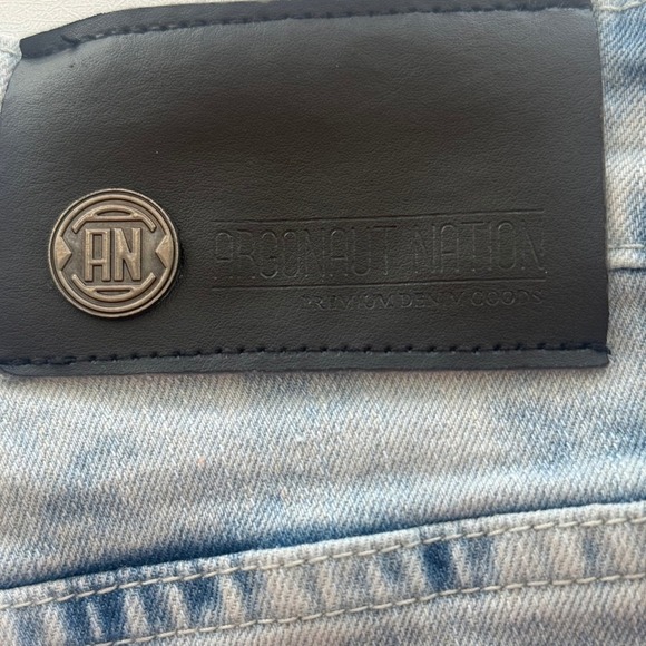 Argonaut Jeans Distressed Ripped Acid Wash Moto Style Denim‎ Pants, Size: N/A - Picture 11 of 11